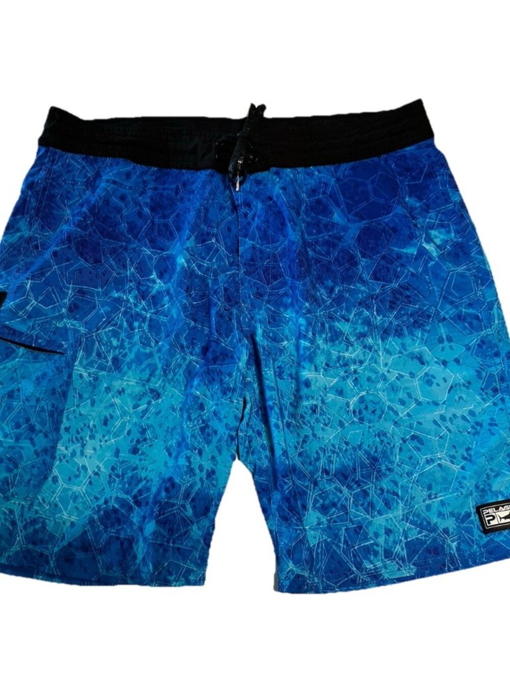 Pelagic Hydro-Lite Board Shorts Mens Sz 36 Blue Fishing Swim Beach Bathing Suit